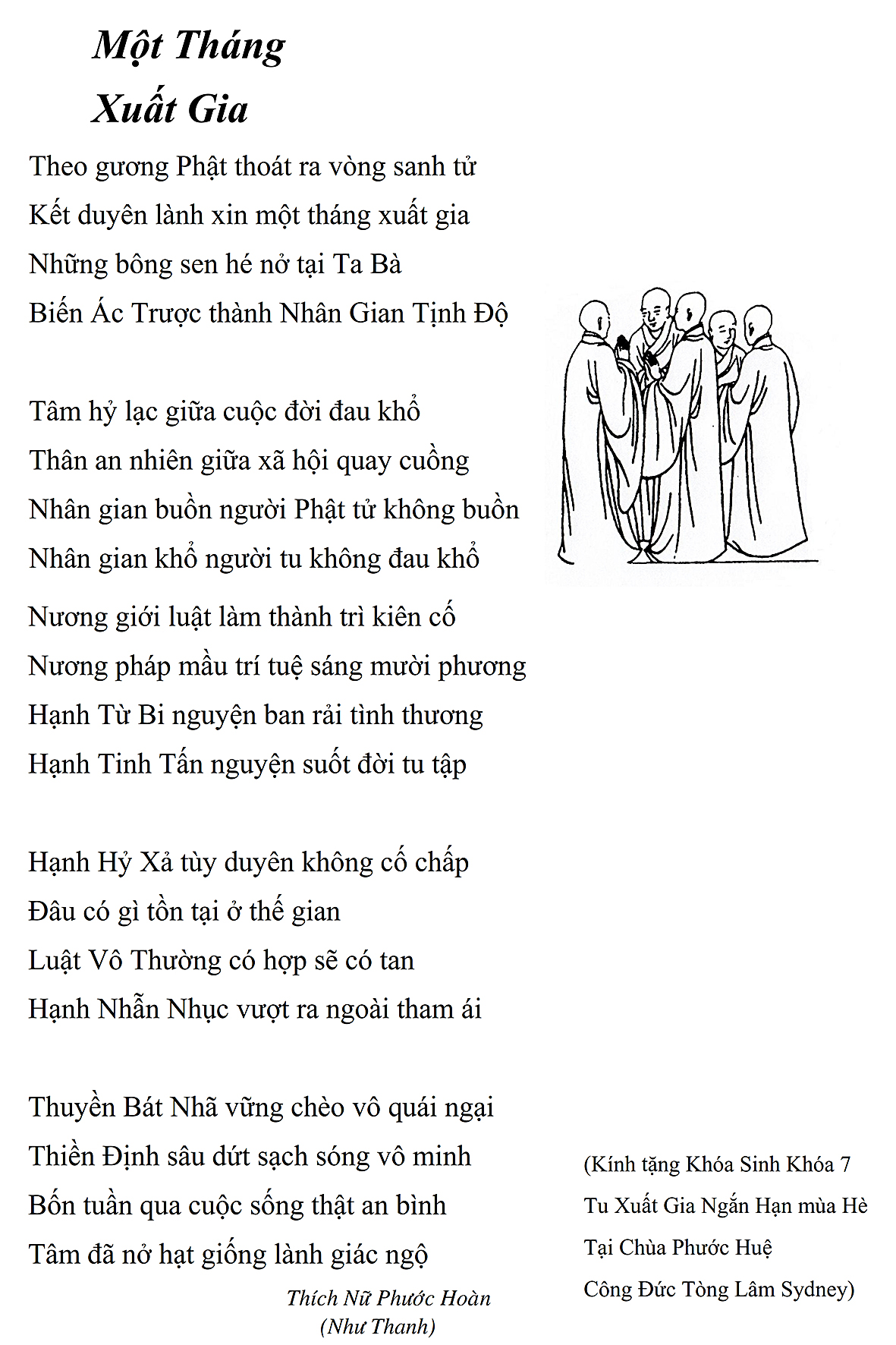 Mot Thang Xuat Gia